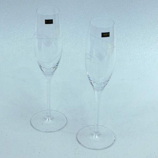 Hoya Crystal Champagne Flute Set of 2 IOB image number 3