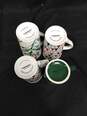 4 Starbucks Holiday Themed Tall Ceramic Coffee Cups 6" image number 3