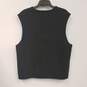 Mens Black Cotton Sleeveless Pockets Full Zip Vest Sweater Size Medium image number 2