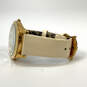 Designer Betsey Johnson SR626SW Gold-Tone Leather Strap Analog Wristwatch image number 2