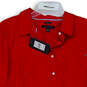 NWT Womens Red Long Sleeve Pocket Spread Collar Button-Up Shirt Size XL image number 3