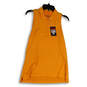 NWT Womens Orange Sleeveless Dri-Fit Button Front Golf Polo Shirt Size L image number 1