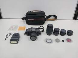 Vintage Pentax P30T Camera w/Case, Lens, Flash, and Accessories