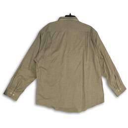 NWT Calvin Klein Mens Beige Pointed Collar Long Sleeve Button-Up Shirt Sz 34/35 alternative image