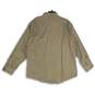NWT Calvin Klein Mens Beige Pointed Collar Long Sleeve Button-Up Shirt Sz 34/35 image number 2
