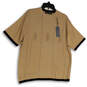 NWT Mens Tan Crew Neck Short Sleeve Stretch Pullover T-Shirt Size 52 image number 1