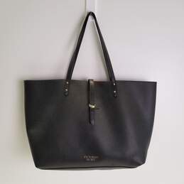 Victoria's Secret Pebbled Faux Leather Tote Bag Black