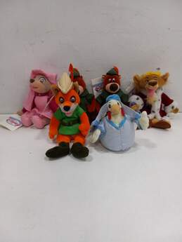 6PC Disney Store Robin Hood Characters Mini Bean Bag Stuffed Toys