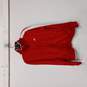 Men's Red Athletic Zip Up Jacket Size Medium image number 3