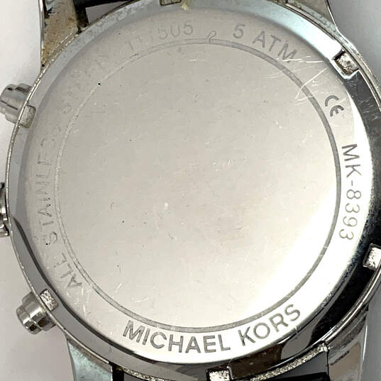 Designer Michael Kors Hawthorne MK8393 Black Round Dial Analog Wristwatch image number 4