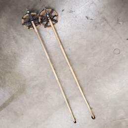 Vintage Bamboo Ski Poles Pair
