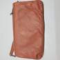 DKNY Peach Leather Clutch Purse image number 3