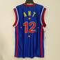 Mens Blue Harlem Globetrotters #12 Sleeveless Basketball Jersey Size XL image number 2