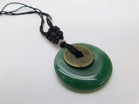 2 - Asian Inspired Jade & Cloisonné Pendant Necklaces image number 4