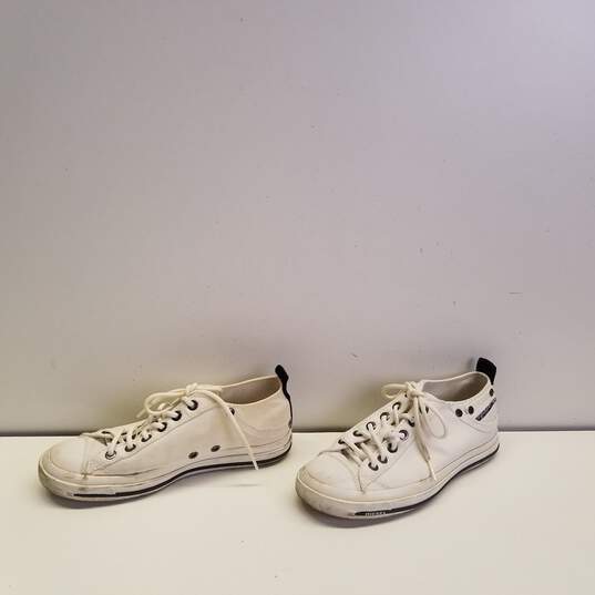 Diesel S20-02-Yul Exposure Low White Canvas Sneakers Shoes Women's Size 6 image number 4