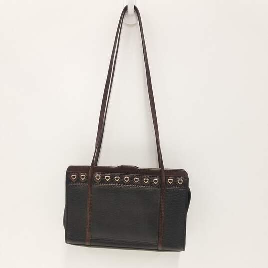 Brighton Black/Brown Pebble Leather Shoulder Bag image number 1