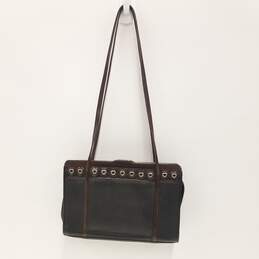 Brighton Black/Brown Pebble Leather Shoulder Bag