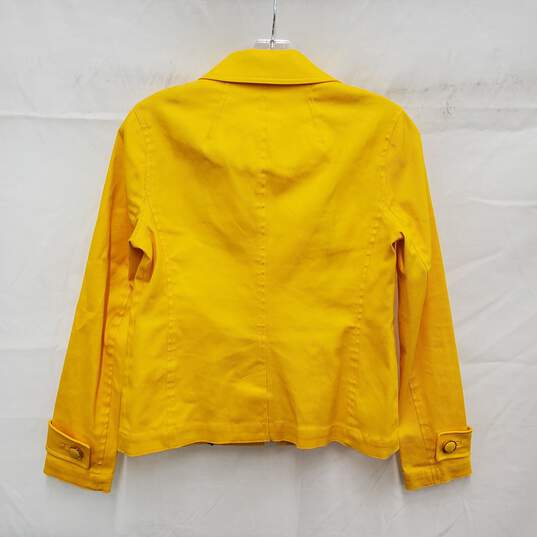 Tory Burch WM's Yellow Denim 6 Button Peacoat Size 0 image number 2