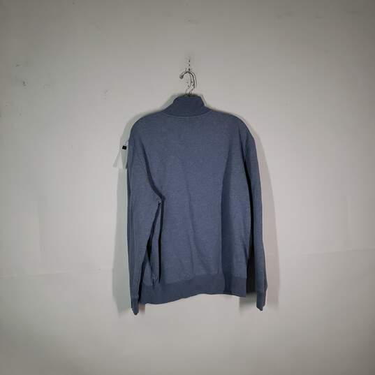 Mens Mock Neck Long Sleeve Quarter-Zip Pullover Sweater Size Large image number 2