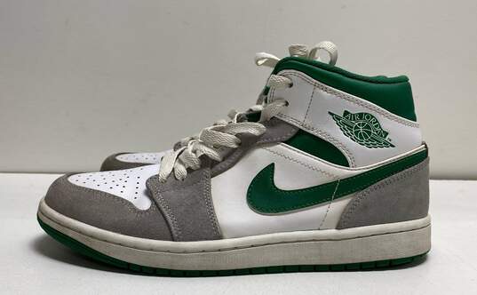 Nike Air Jordan 1 Mid SE Grey White. Pine Green Sneakers DC7294-103 Size 8 image number 1