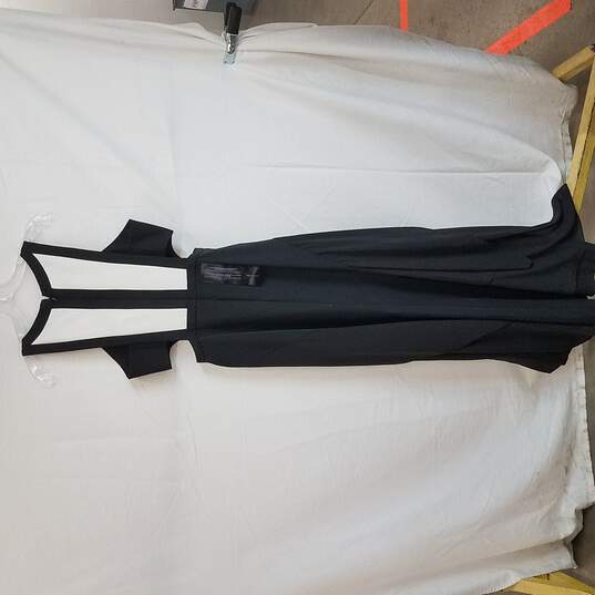 BCBGMAXAZRIA  Alyssia Black & White Maxi Dress WM Size 10 NWT image number 2