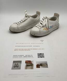 Louis Vuitton Women's Size 38.5 White Leather Sneakers
