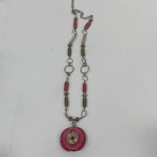 Pretty in Pink  Silver Tones Costume Jewelry Collection image number 2