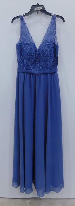 Women's Unbranded Blue Lace Sleeveless Dress Size 10 alternative image