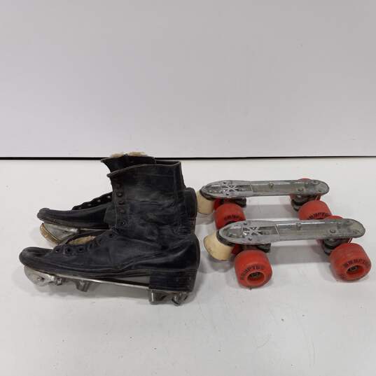 Vintage Gloria Nord Model 175 Roller Skates Sz 11 In Case image number 3