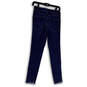 Womens Blue Denim Medium Wash Pockets Raw Hem Skinny Leg Jeans Size 27 image number 2