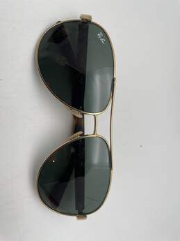 Mens Green Lens Gold Frame 100 UV Pilot Sunglasses J-0550880-E-01 alternative image