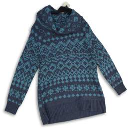 Ruff Hewn Womens Blue Fair Isle Cowl Neck Long Sleeve Pullover Sweater Size XL