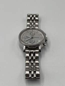 Mens Silver 250901 5 ATM Stainless Steel Quartz Analog Wristwatch 102.7g