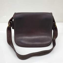 Vintage 1990s Coach Brown Leather Flap Shoulder Bag 9170