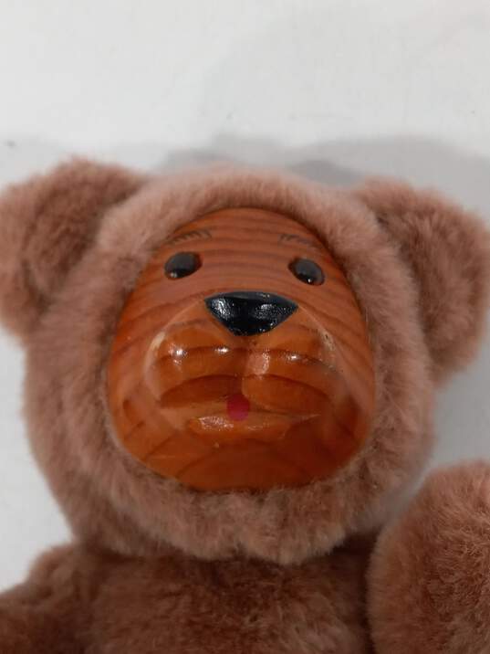 Vintage FTD Collector Series Wooden Face & Feet Bear image number 3