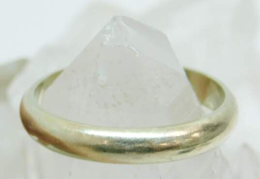 14K White Gold Rounded Wedding Band Ring 4.4g image number 3