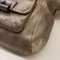 COACH 14783 Kristin Gray Metallic Leather Medium Tote Bag image number 4
