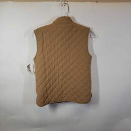 Womens Sleeveless Full Zip Quilted Vest Size 10/12 alternative image
