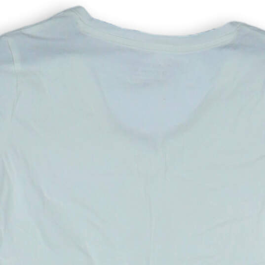 Womens White Short Sleeve V-Neck Straight Hem Pullover T-Shirt Size XS image number 4