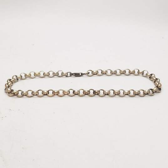 Sterling Silver Rolo Chain 11" Anklet 17.6g image number 2