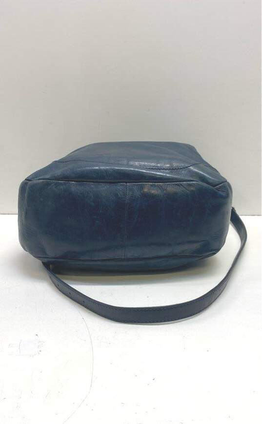 Frye Leather Melissa Hobo Shoulder Bag Blue image number 7