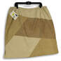 NWT Womens Tan Flat Front Side Zip Short Straight & Pencil Skirt Size 20W image number 1
