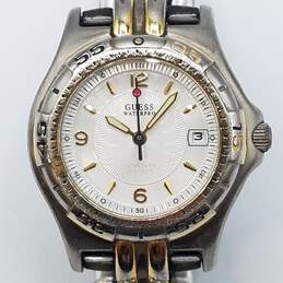 Vintage Guess 29mm Case Size WaterPro 50 WR 2 Tone Stainless Steel Quartz Watch