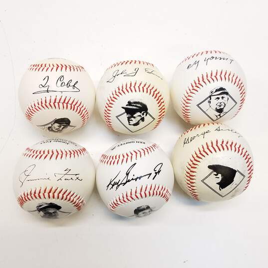 Lot of MLB Hall of Fame Players Souvenir Baseballs image number 2