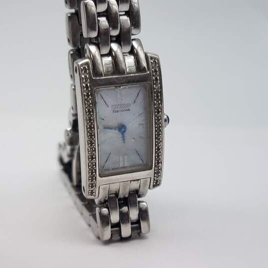 Citizen Eco Drive G620 14mm Diamond St Steel Watch 49g image number 1