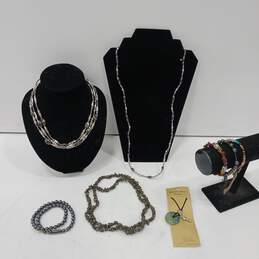 Dark Earth Tones Costume Jewelry Collection Assorted 8pc Lot