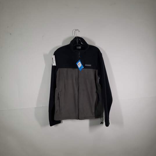 NWT Mens Fleece Full Zip Long Sleeve Zipper Pockets Jacket Size Medium image number 1
