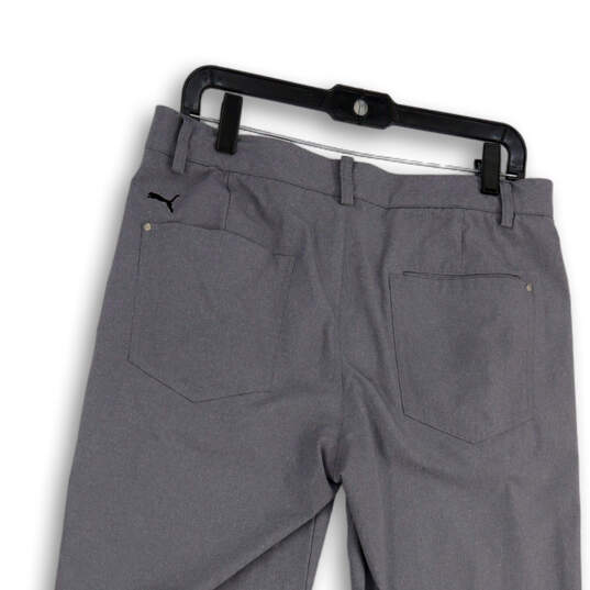 Mens Gray Flat Front Pockets Stretch Jackpot Utility Golf Pants Size 32X34 image number 4