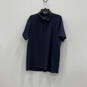 Mens Navy Blue Short Sleeve Spread Collar Golf Polo Shirt Size XL image number 1