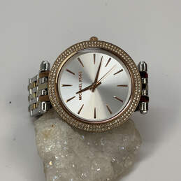 Designer Michael Kors Two-Tone Chain Strap Round Dial Analog Wristwatch
